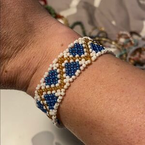 Beautiful glass beaded bracelet!